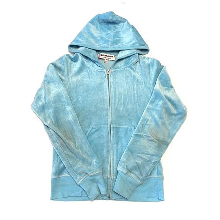Juicy Couture blue hoodie zip y2k drip Size... - Depop