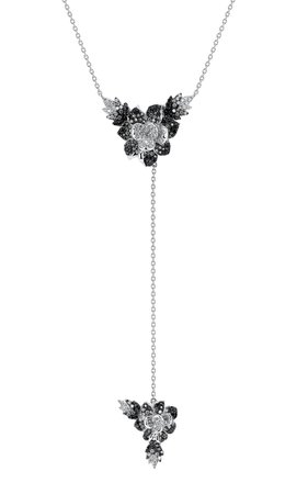 Colette Jewelry, 18K White Gold Black And White Diamond Necklace