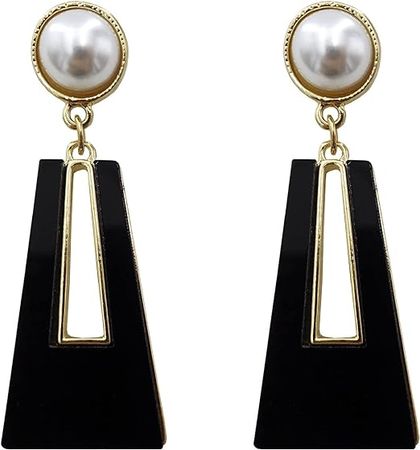 Amazon.com: Black Dangle Earrings for Women Gold Sparkly Geometric Drop Statement Fashion Jewelry: Clothing, Shoes & Jewelry
