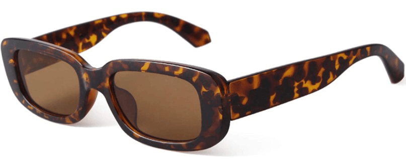 tortoiseshell rectangle sunglasses