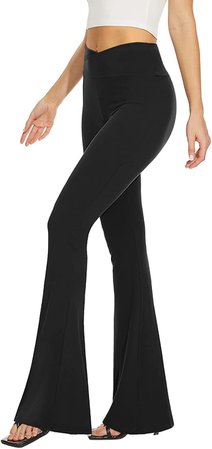 Amazon.com: TNNZEET Women’s Black Flare Yoga Pants, Crossover High Waisted Casual Bootcut Leggings : Clothing, Shoes & Jewelry