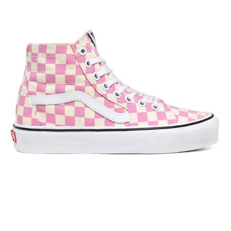 Checkerboard Sk8-Hi Tapered Shoes | Pink | Vans