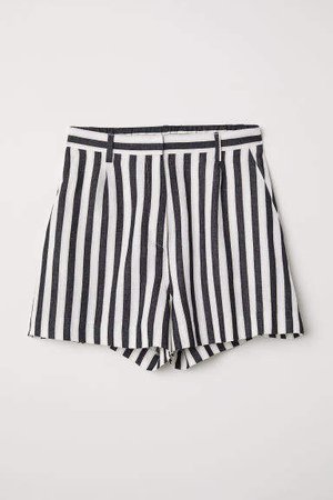 Striped Shorts - White