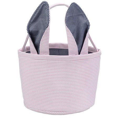 Amazon.com : Easter Basket Seersucker Egg Hunt Bunny Baskets for Kids with Cute Rabbit Ears Stripe Storage Gifts Candies Personalized Easter Party Gifts.(Blue) : Baby