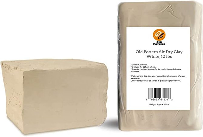 Amazon.com: Old Potters AIR Dry Clay 10 Lbs. - Premium Quality Modeling Clay - Perfect for Art and Crafts, Sculpting, Welding and DIY Challenges - Great for Beginners and Adults, 10 lbs (White) : Arts, Crafts & Sewing