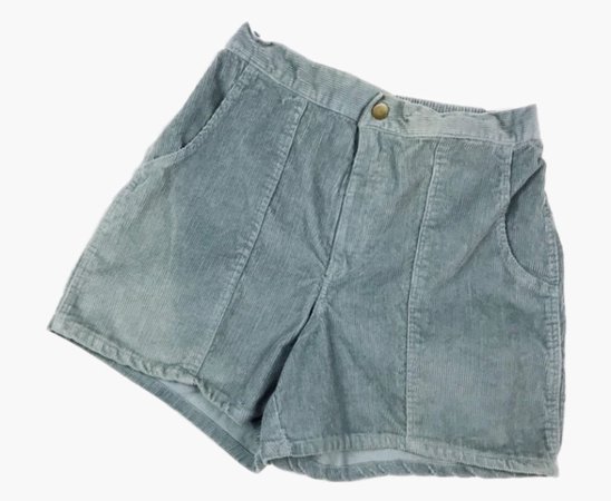 blue corduroy shorts