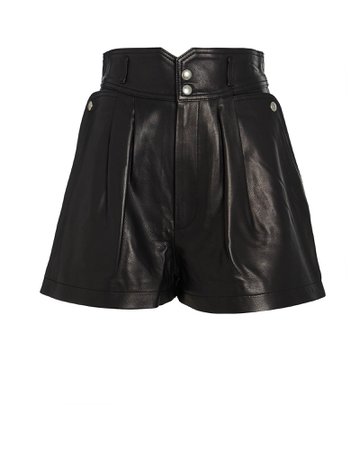IRO | Lydma High-Waist Leather Shorts | INTERMIX®