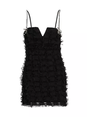 Shop Rebecca Vallance Cherie Amour Crystal-Embellished Minidress | Saks Fifth Avenue