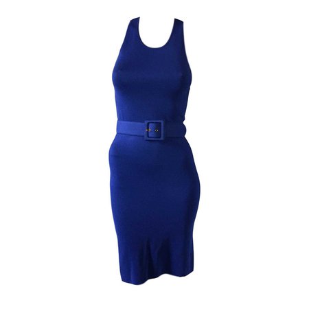 Gucci Dress Dresses Leather,Viscose,elastane,Polyamide Blue ref.49402 - Joli Closet