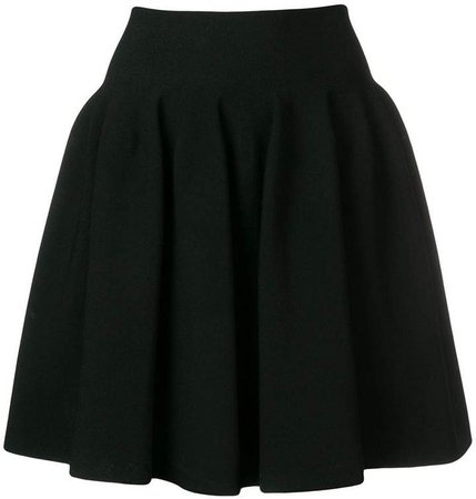 pleated knit skirt