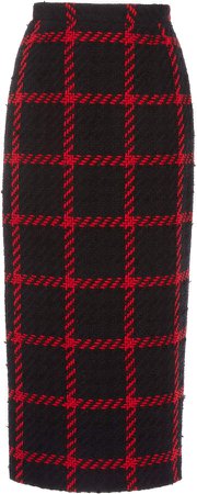 Alessandra Rich Checked Tweed Skirt Size: 38