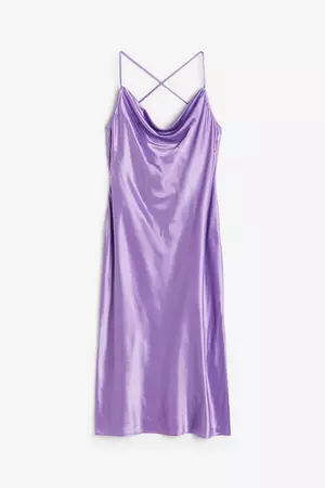 Satin Slip Dress - Purple - Ladies | H&M US