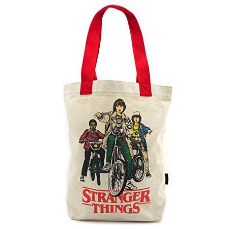 Stranger Things Bikes Canvas Tote: Kitchen & Dining