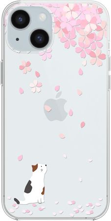 Amazon.com: Blingy's for iPhone 15 Case, Cute Cat Style with Cherry Blossom Pattern Fun Cartoon Animal Design Transparent Soft TPU Protective Clear Case Compatible for iPhone 15 6.1 inch (White Cat) : Cell Phones & Accessories