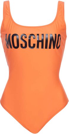Moschino Logo-Printed Swimsuit Size: 36