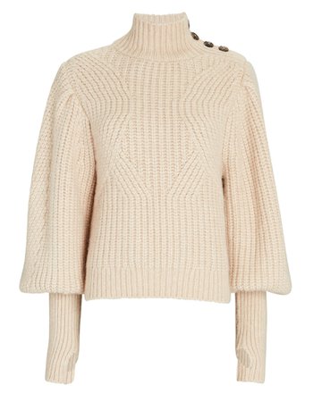 Ulla Johnson Alana Puff Sleeve Turtleneck Sweater | INTERMIX®