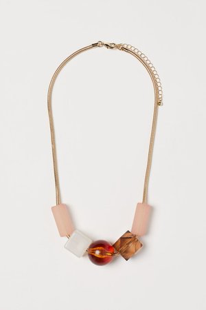 Necklace - Gold-colored/light pink - Ladies | H&M US