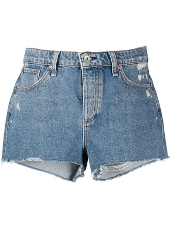 Rag & Bone Misha Distressed Denim Shorts Ss20 | Farfetch.com