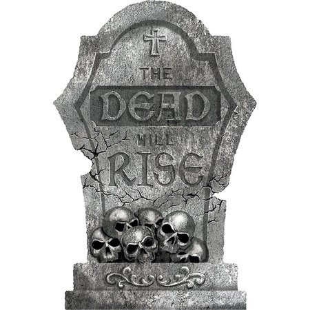 The Dead Will Rise Tombstone 22in | Party City