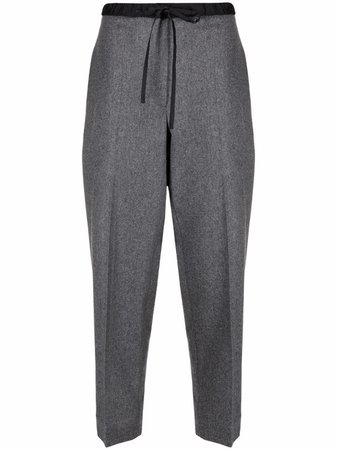 Jil Sander Cropped Drawstring Trousers - Farfetch
