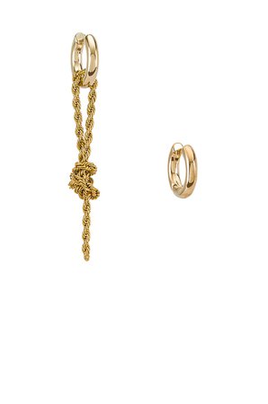 8 Other Reasons X REVOLVE Hoop with Chain Earring in Gold | REVOLVE