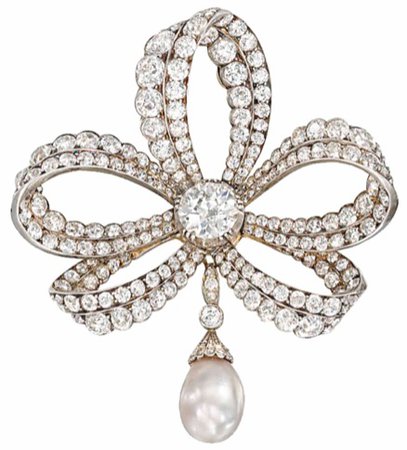 pearl diamond brooch