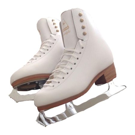 White ice-skating shoes