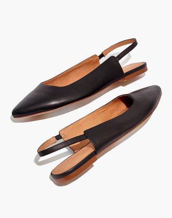 The Margot Slingback Flat in Leather