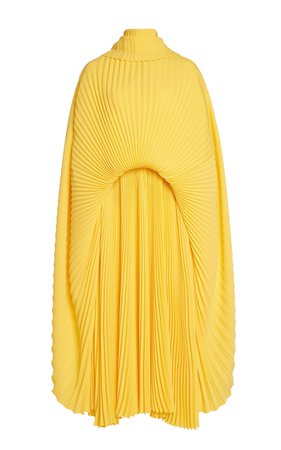 Pleated Crepe Maxi Dress By Balenciaga | Moda Operandi
