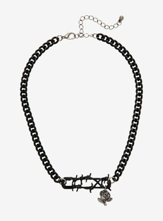 Rose Safety Pin Barbed Wire Chain Choker