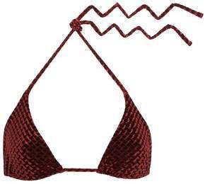 Megan Quilted Velvet Triangle Bikini Top