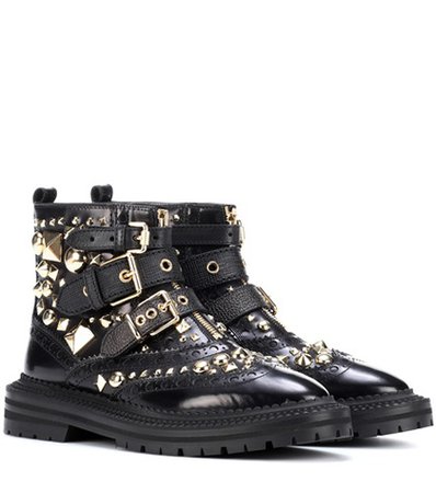 Everdon embellished leather ankle boots