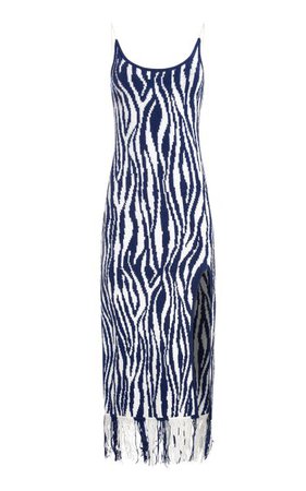 Zebra Jacquard Midi Dress By Alejandra Alonso Rojas | Moda Operandi