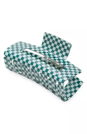 BP. | Green and White Checkered Hairclip | Nordstrom
