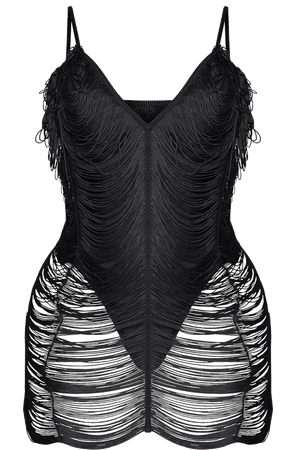 Black Fringe Dress