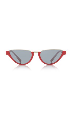 Versace Hexagon-Frame Metal Sunglasses