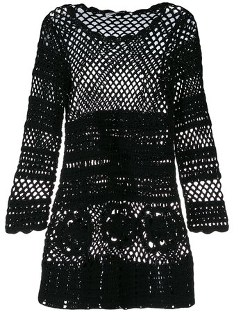 Self-Portrait crochet knit dress £384 - Shop Online. Same Day Delivery in London