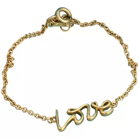 Tiffany and Co. Paloma Picasso Love Bracelet 18 Karat Gold For Sale at 1stDibs