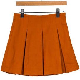 pleated orange mini skirt - Google Search