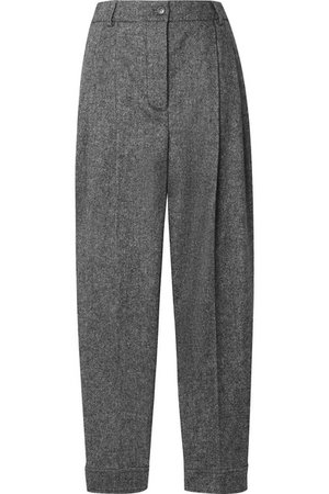Burberry | Mélange wool-blend tapered pants | NET-A-PORTER.COM