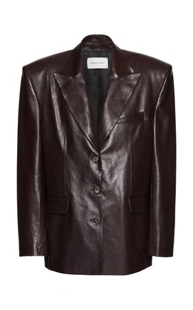 Single-Breasted Leather Blazer By Magda Butrym | Moda Operandi