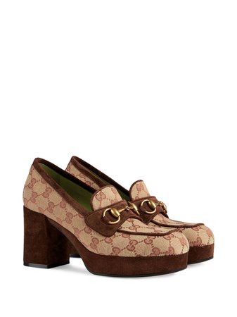 Gucci Gg Platform Mid-Heel Loafers 609435G1730 Brown | Farfetch