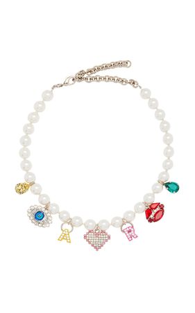 Charm Pearl Necklace By Alessandra Rich | Moda Operandi