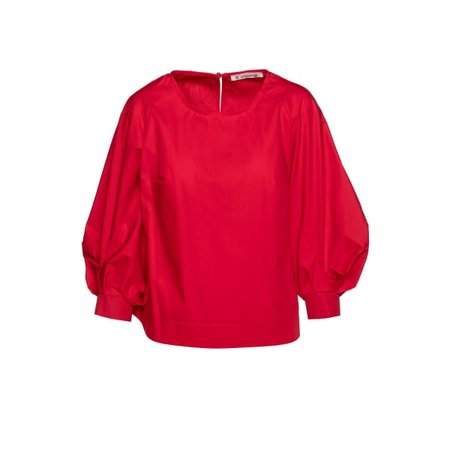 Red Top With Bishop Sleeves | Conquista | Wolf & Badger