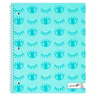 1 Subject College Ruled Spiral Notebook Aqua - Yoobi™ : Target