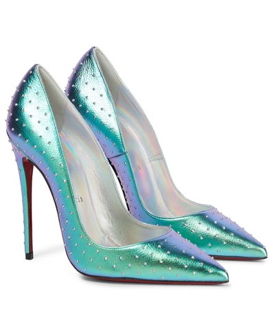 Christian Louboutin- So Kate 120 embellished leather pumps