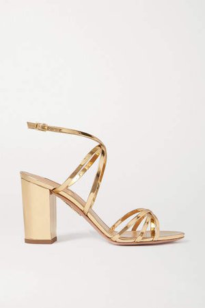 Gin 85 Metallic Patent-leather Sandals - Gold