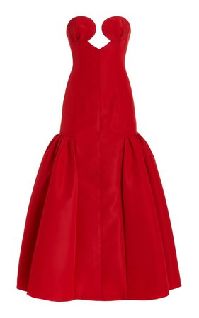 Carolina Herrera - Strapless Bustier Silk Gown | Moda Operandi