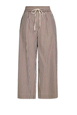 Wide Leg Drawstring Pant with Cotton and Silk Gr. US 2
