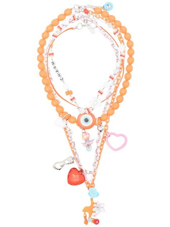 Amir Slama six-strand charm necklace set